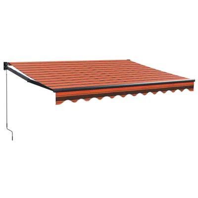 Produktbild von Markise Einziehbar Orange und Braun 3x2,5 m Stoff und Aluminium