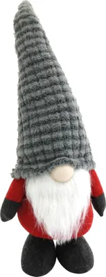 Produktbild von X-MAS Weihnachts Wichtel Mann stehend 55 cm mit grauer Zipfelmütze