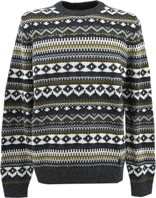 Produktbild von 33306 Lerros, Norweger,  Herren Crew Neck Rundhals Pullover Pulli, mittlerer Glattstrick, grau braun, 3XL