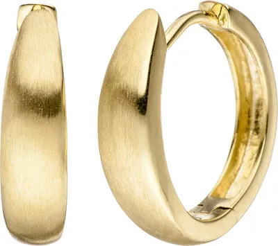 Produktbild von JOBO Creolen 333 Gold Gelbgold matt mattiert Ohrringe Goldcreolen Goldohrringe