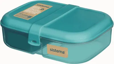 Produktbild von Sistema 1,1L Ribbon Lunch Box - recycled PP - Teal Stone