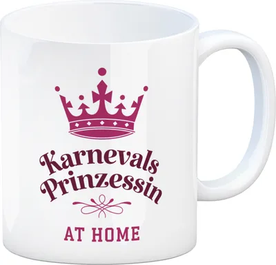 Produktbild von Karnevals Prinzessin Kaffeebecher mit pinker Krone