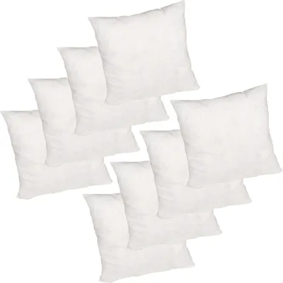 Produktbild von Kissen 8er Set 40x40 cm - Allergiker Kissenfüllung - Waschbar Innenkissen - Füllkissen - Dekokissen und Relaxkissen mit Polyester Kissenfüllung - Flauschig Kopfkissen - Sofakissen