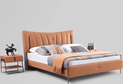 Produktbild von Doppelbett Ehebett Designerbett 180x200cm Designer Polsterbett Bett Betten