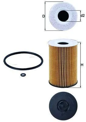 Image de Filtre à huile KNECHT OX 787D