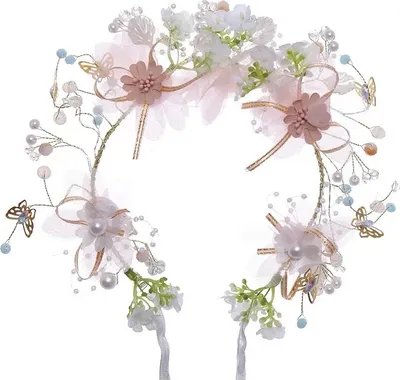 Image de Bandeau Floral Floreale Rose - Élégance et Tendance pour Vos Cheveux KP27448