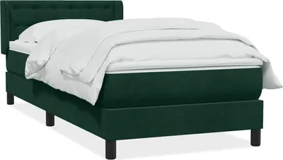 Obrázok produktu pre vidaXL Box spring posteľ s matracom tmavozelená 80x220 cm zamat