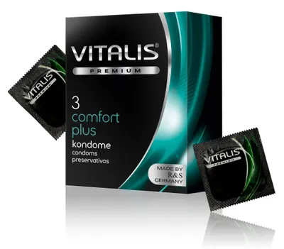 VITALIS Vitalis comfort plus, confezione da 3 preservativi, 3 p – immagine 1