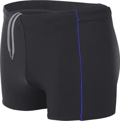Produktbild von Aquarti Herren Badehose Kurz mit Kontrastpaspel, Farbe: Schwarz / Blau, Größe: 3XL
