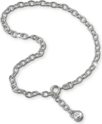 Image de SilberDream 25cm bracelet de cheville femme argent brillant zirconium argent véritable D2SDF001