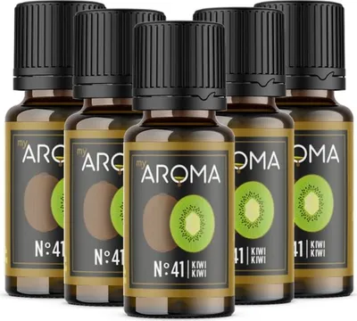 Produktbild von myAROMA flavour drops – Kiwi 5x10ml, zuckerfreie und kalorienfreie Lebensmittelaromen, vegan, ohne künstliche Farbstoffe, ideal für Küche und Getränke, Nr. 41