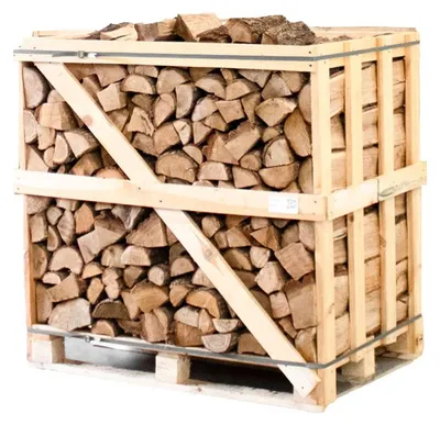 Produktbild von Halbe Palette kammergetrocknetes gespalten Eiche Brennholz 25cm