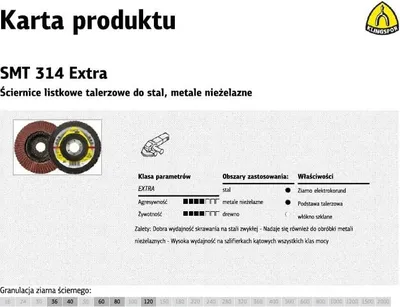 Imagen del producto de Disco de lija segmentado, 125 mm, grano P60, modelo SMT314