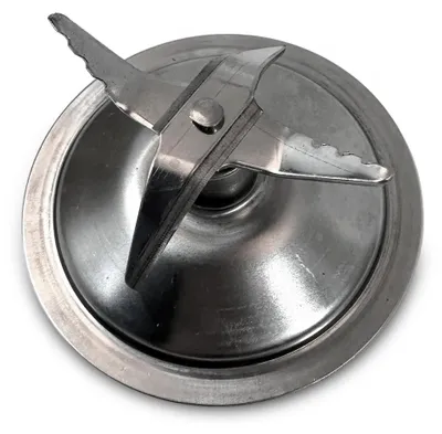 A close-up shot of a blender blade assembly.