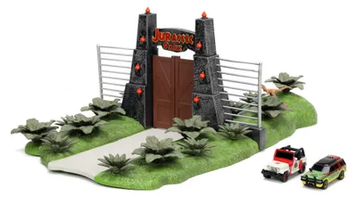 Imagen del producto de Jurassic World: Figuras de metal Nano, Diorama de escena: La puerta