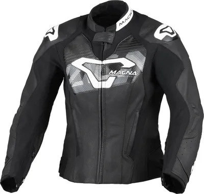 Obrázek produktu pro Kožená motocyklová bunda Macna Blitz, dámská, černá/bílá, velikost 42