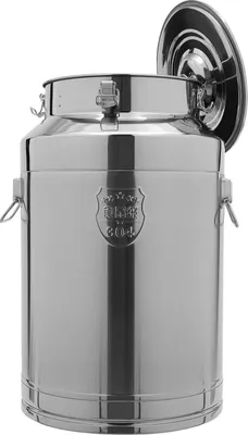 Produktbild von Vorratsbehälter 76 L - Edelstahleimer mit Deckel und Spannverschluss - 304 Edelstahl - Luftdicht - Lebensmittelecht - Grün