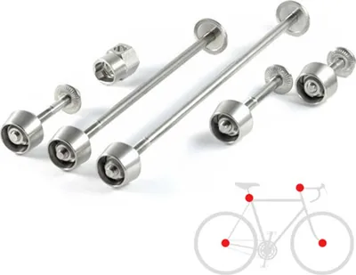 Produktbild von Pitlock Set 02/LH, VR/HR/Sattelstütze/Scheinwerfer/Halter PITLOCK sil