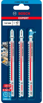 Image de Bosch 2608900560 Bosch EXPERT Stichsägeblätter T367XHM 3Stk Multimaterial