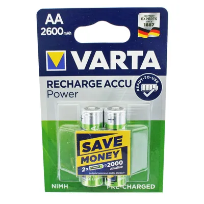 Produktbild von Varta Power Ready2Use Mignon NiMH Akku AA 2600mAh 2er Blister