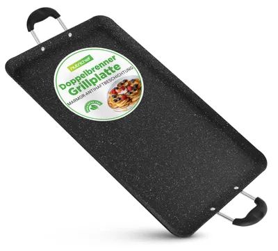 Produktbild von Nutrichef Grillplatte 51×30 cm Plancha XXL – Antihaft Aluminium Grillpfanne für