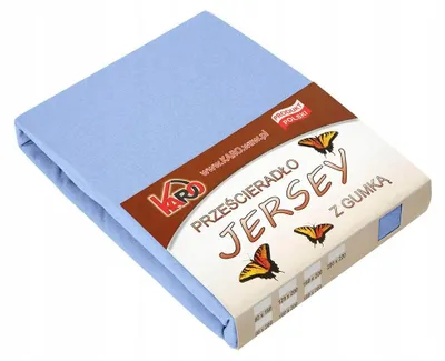 Produktbild von Karo Jersey Spannbettlaken mit Gummizug 90x200 cm blau