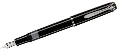 Produktbild von Pelikan M205, Schwarz, Edelstahl, Integriertes Befüllsystem, Harz, Kursiv nib, Edelstahl, Fettdruck