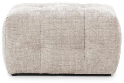 Image de Best Mobilier Diane - pouf en velours texturé , Beige