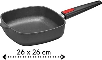 Obrázok produktu pre Woll Nowo Titanium Induction liatinová panvica štvorcová 6,5 cm vysoká bez 26 cm