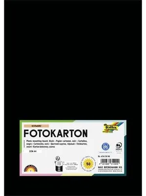 Obrázok produktu pre Folia 614/50 90, Čierna, Jednofarebné, A4 (210 x 297 mm), 300 g/m², 50 listy, Nemecko