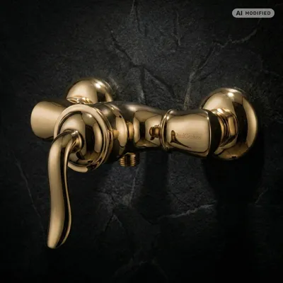 Produktbild von PaulGurkes Gold Duscharmatur Aufputz Retro Nostalgie Mischbatterie