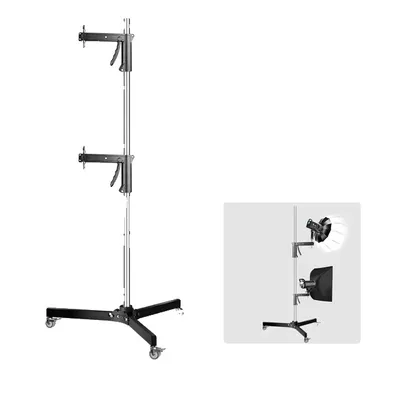 Image de Pied de lumière, réglable en hauteur, trépied pliable