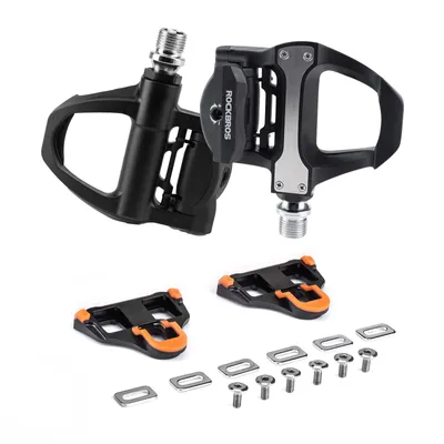 Produktbild von ROCKBROS Fahrrad Klickpedale SPD-SL kompatibel, Nylon Rennradpedale mit einstellbarer Auslösehärte und CrMo-Stahlachse