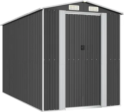 Obrázok produktu pre vidaXL Prístrešok na náradie Antracit 192x357x223 cm Pozinkovaná oceľ