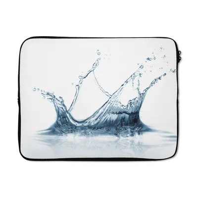 Produktbild von MuchoWow® Laptop Hülle 17 Zoll Laptoptasche Wassertropfen bei einem Spritzer - Zipper - Schutzabdeckung
