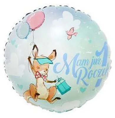 Immagine prodotto di Pallone in foil, ho già 1 anno, canguro 46 cm