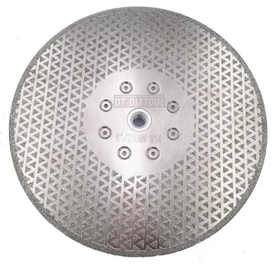Productafbeelding van Diamantschijf 230 mm, M14, dubbelzijdig, zaag- en slijpschijf voor harde tegels, keramiek, graniet, marmer