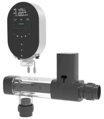 Imagen del producto de AquaForte - Sistema de electrólisis salina B-Clear LS160 para piscinas de hasta 100 m³, con control mediante aplicación
