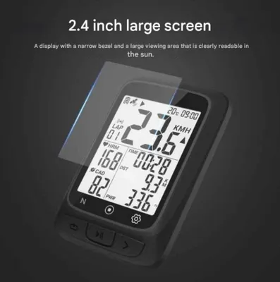 Imagen del producto de Ciclocomputador - Odómetro GPS inalámbrico - Bluetooth 5.0 y ANT+ - Pantalla LCD - Compatible con Strava