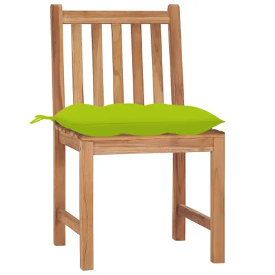 Immagine prodotto di Sedie da giardino 2 pezzi con cuscino in teak massiccio