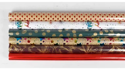 Produktbild von 60x Geschenkpapier 1,5m Rolle Mix Bunt Geburtstag Weihnachten Ostern Motiv Farbe