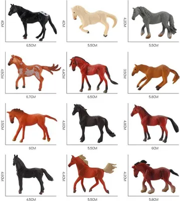 Obrázok produktu pre Vzdelávacia hračka, Mini akčné figúrky koní Model hračky, Simulácia PVC Miniatúrne konské zvieratá Hračka na hranie
