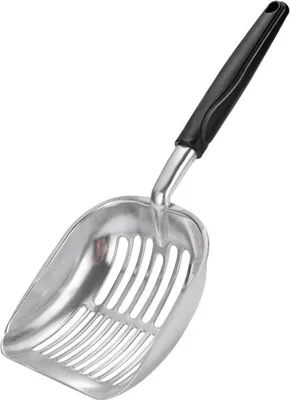 Image de INF Grande pelle à litière en alliage d'aluminium avec maille fine