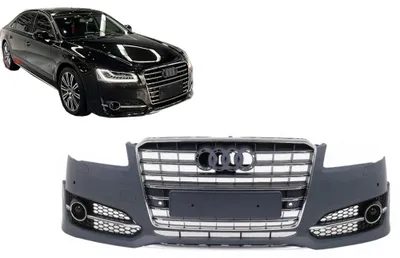 Productafbeelding van Stootbalk voor Audi A8 D4, modeljaarwijziging (MOPF) D4.5, 2014-2017, met S8-design radiatorrooster.