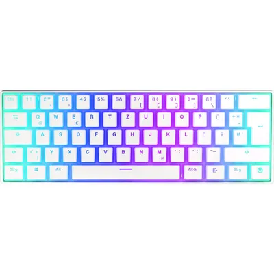 Produktbild von Thock Compact Wireless Pudding Onyx White (weiß, DE-Layout, Kailh Box Red)