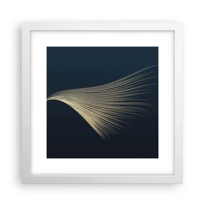 Produktbild von Gerahmtes Poster - Weißer Rahmen - Golden Borsten Abstraktion - 30x30 cm - Wand Bild - Wanddeko - Wandbilder - Kunstposter - Wandposter - Bilderrahmen - Bilder - Kunstdruck - P2WAC30x30-4734