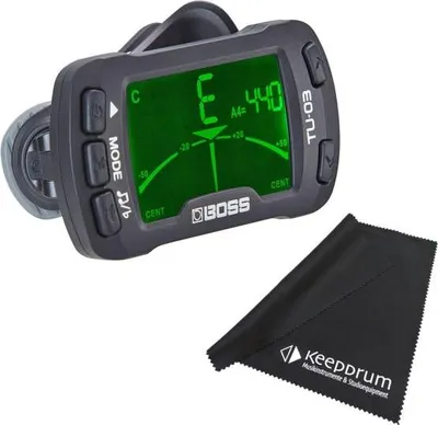 Produktbild von Boss TU-03 Clip-On Tuner mit Mikrofasertuch