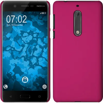 Produktbild von PhoneNatic Case für Nokia 5 Hülle pink gummiert Hard-case für Nokia 5 + 2 Schutzfolien