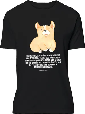 Produktbild von Mr. & Mrs. Panda Größe M T-Shirt Corgie - Schwarz - Geschenk, Lebensfroh, Spruch, Motivation, Tshirt, Hund, Sprüche, Welsh Pembroke, mit, Shirt, Herren
