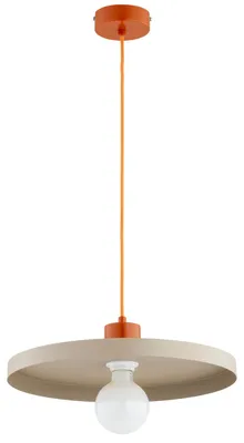 Produktbild von Hängeleuchte ETERI, flaches Design, beige, 1xE27, 15W, Metall, Maße: 80x40x40cm, IP20, Marke: Alfa